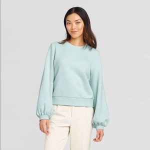 Womens pullover a new day sweater shirt light blue